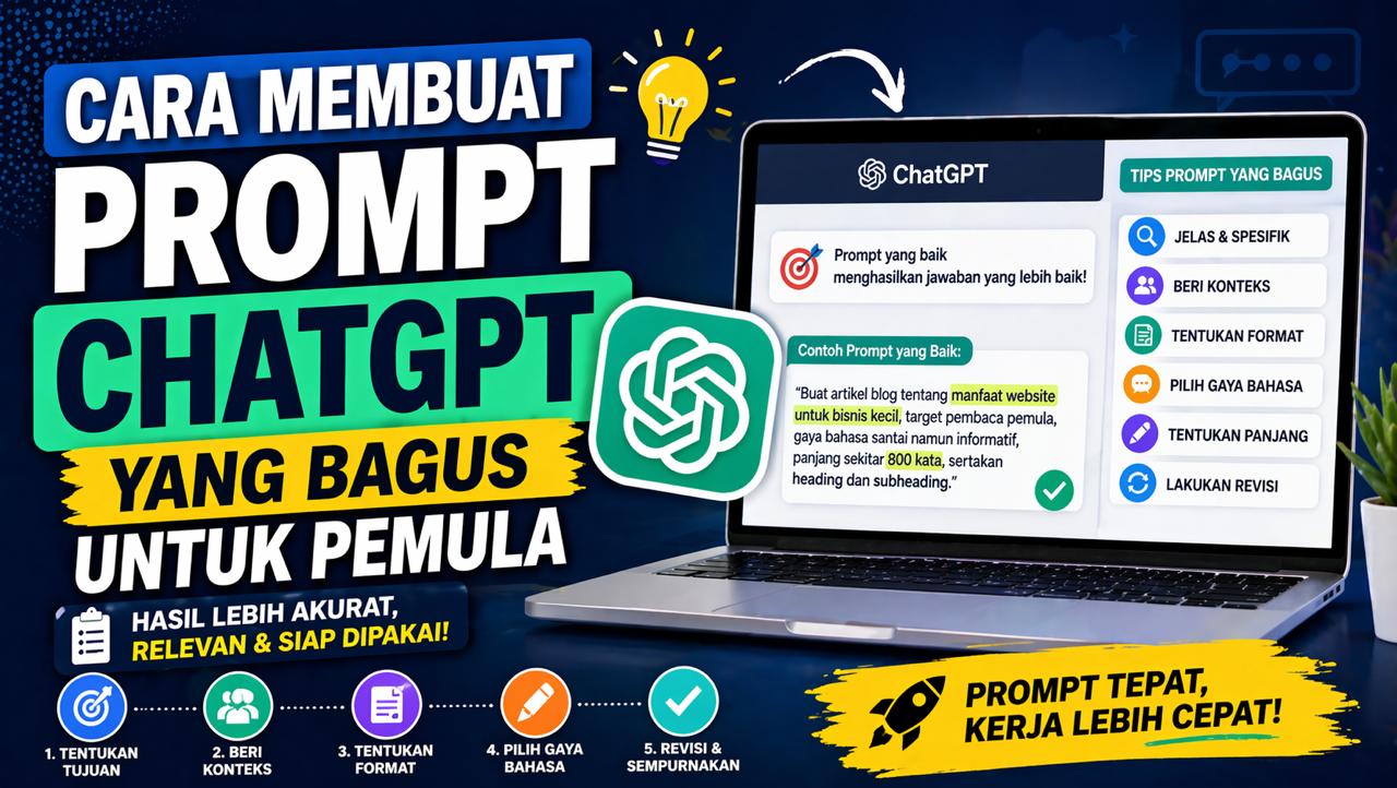 Cara Membuat Prompt ChatGPT yang Bagus untuk Pemula: Panduan Biar Hasil AI Lebih Akurat