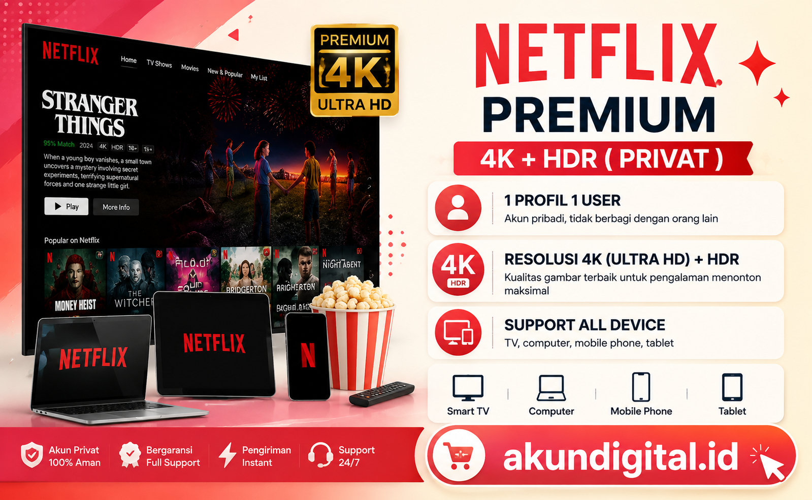Netflix 4K 1 Bulan Privat - Streaming