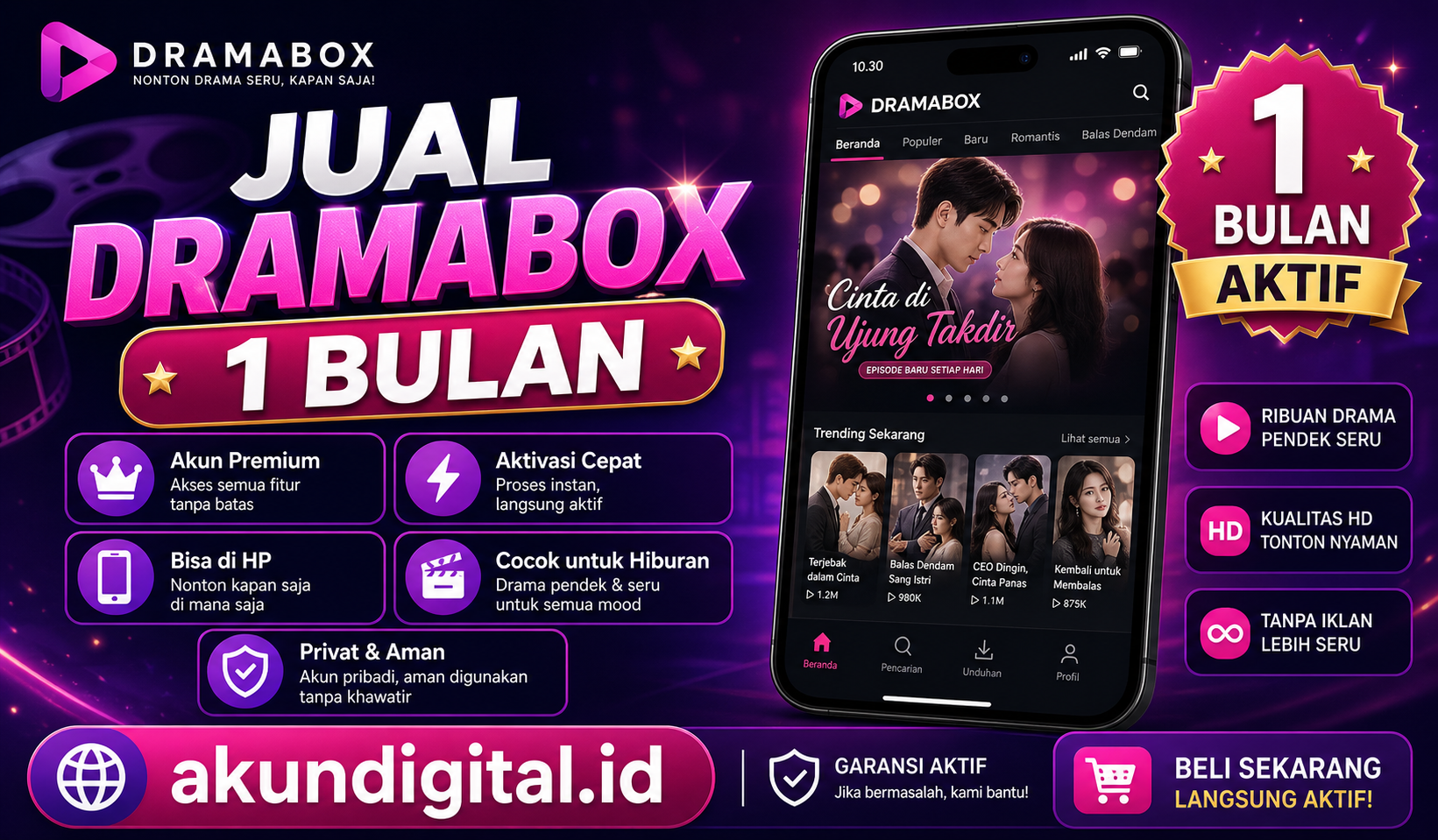 Dramabox 1 Bulan Drama China - Akun